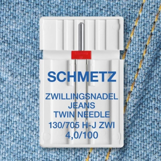 SCHMETZ Zwillingsnadel 4,0/100 für Jeansnähte